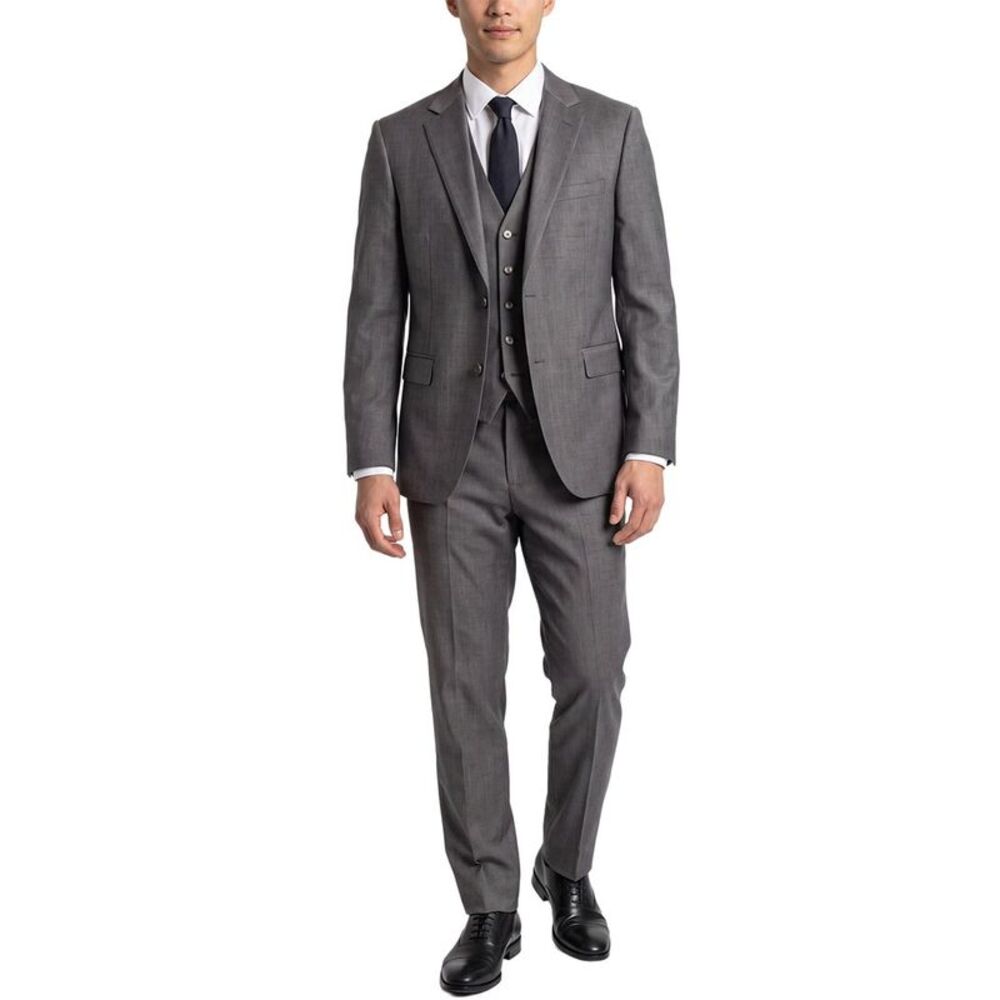 Corneliani Mens  3Pc Wool Suit, Grey